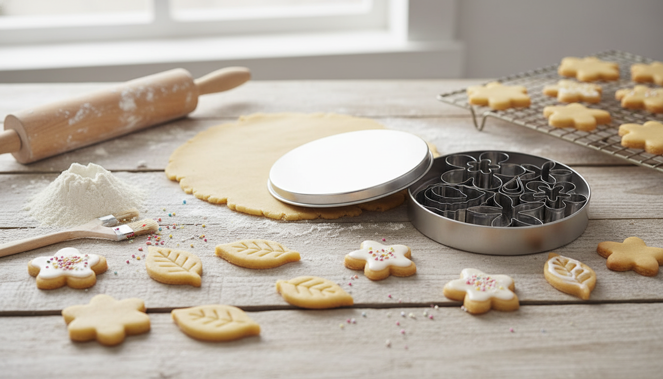 12-Piece Stainless Steel Flower Cookie Cutters for Baking