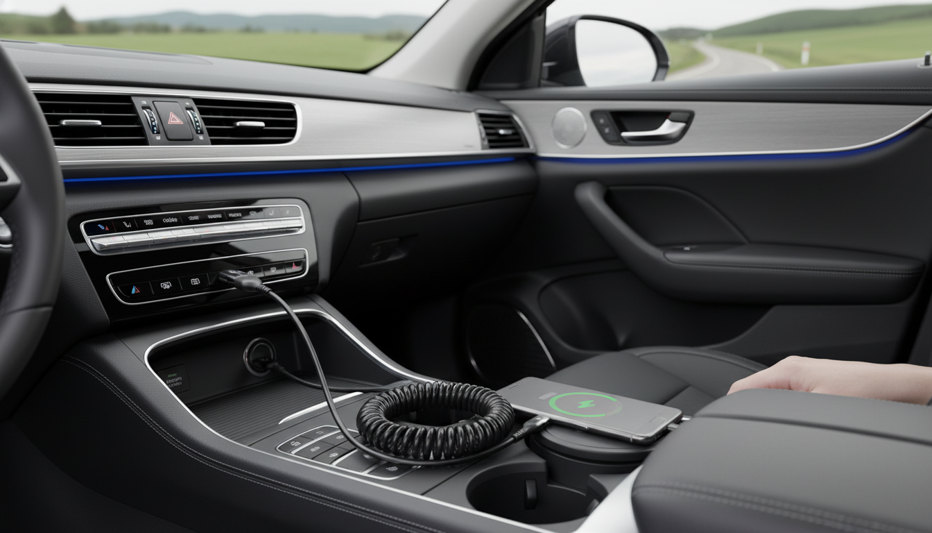 66W Retractable USB-C Car Cable: Fast, Tidy Charging
