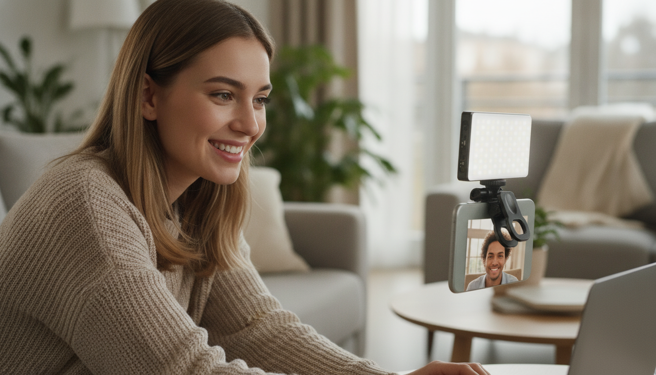 120 LED Phone Light Clip: Even Lighting for Selfies & Calls