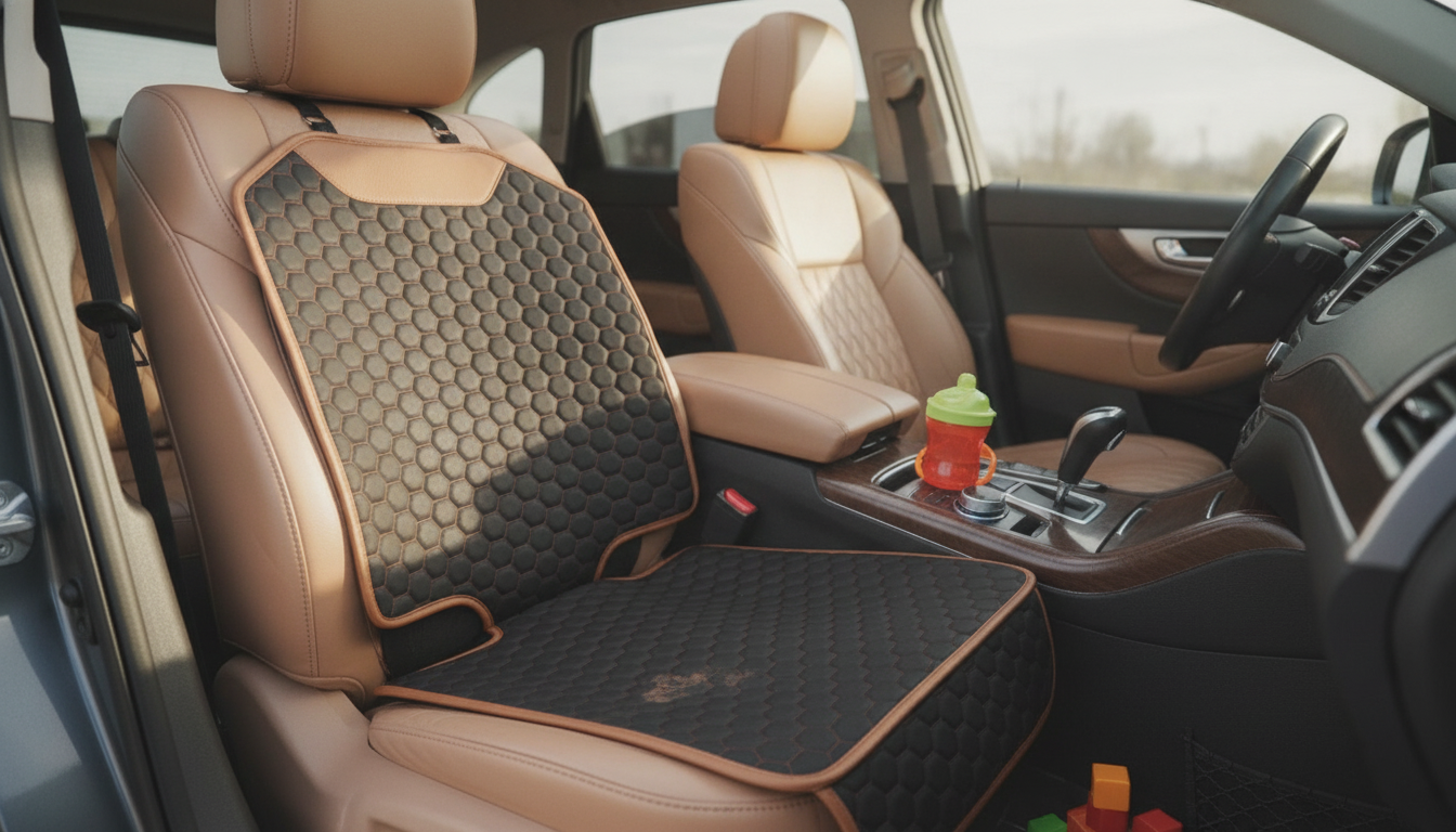 Hexy Eco-Leather Car Seat Protector Mat for Clean Seats