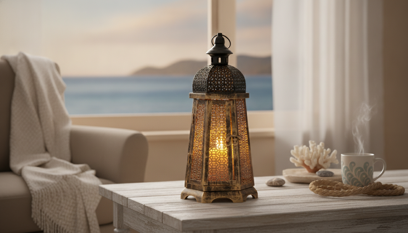 Lighthouse Candle Holder Decor: Coastal Glow Made Easy