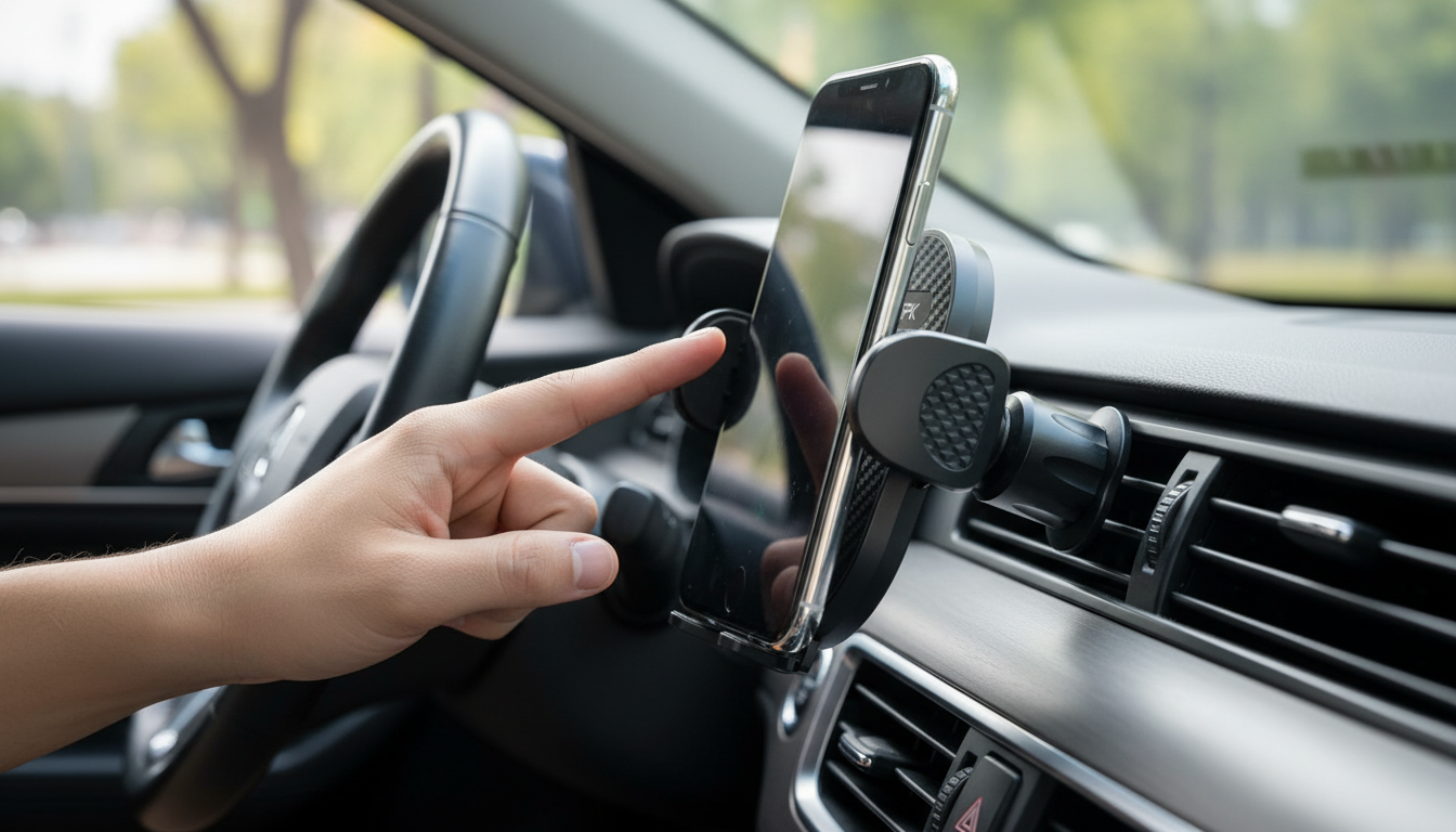 Secure Vent Hook Rotating Car Phone Mount (360°)