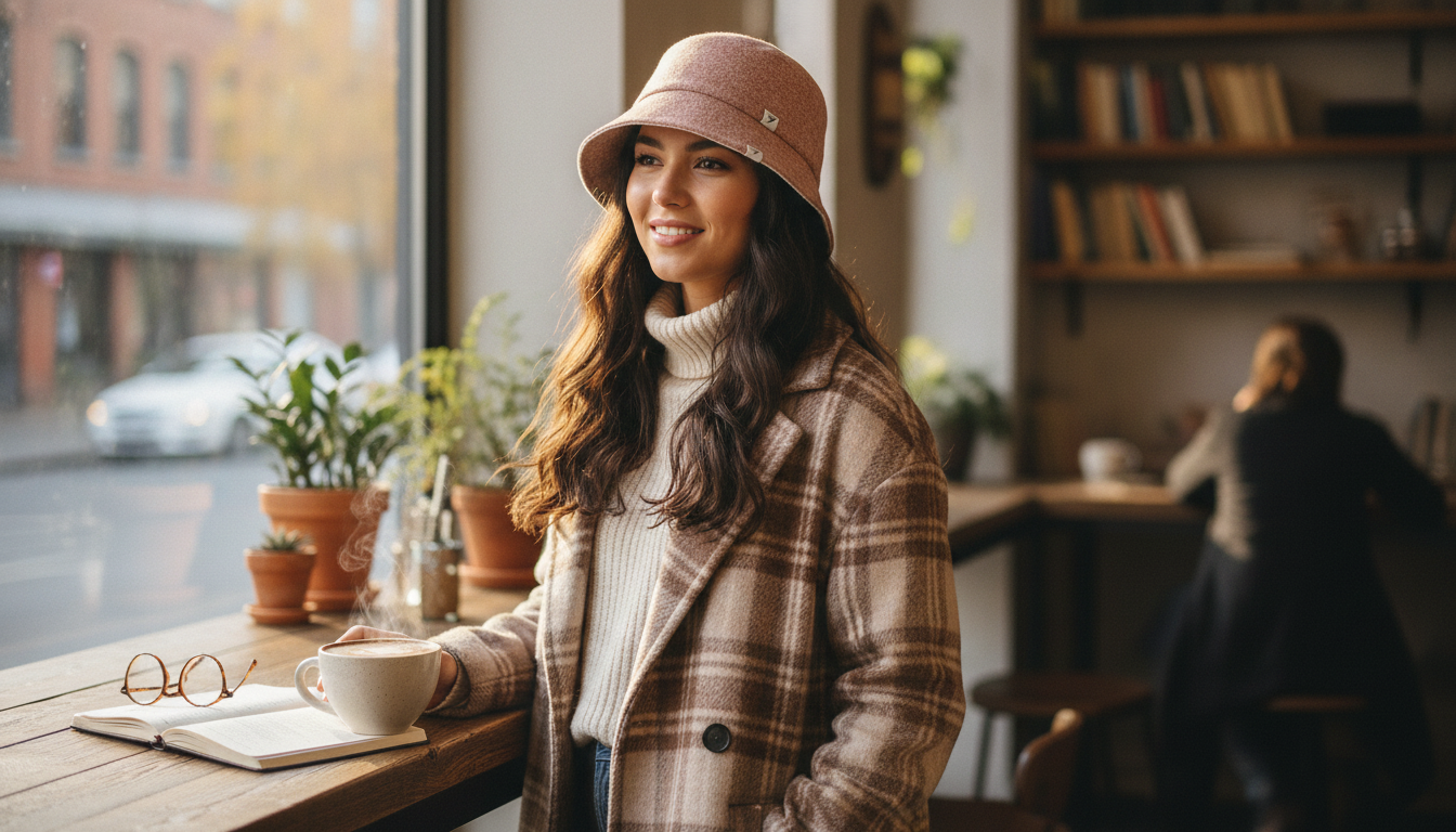Soft Cashmere Bucket Hat for Women: Warm, Polished Style