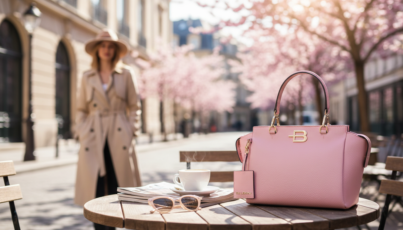 Pink Textured Leather Handbag That Works Day to Night