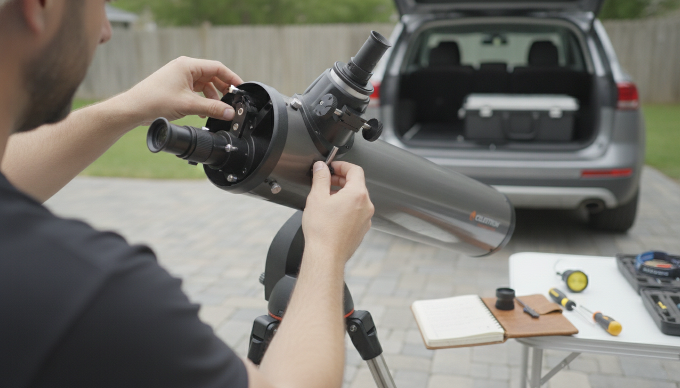 Newtonian Reflector Setup: Mount, Balance, Align, Collimate