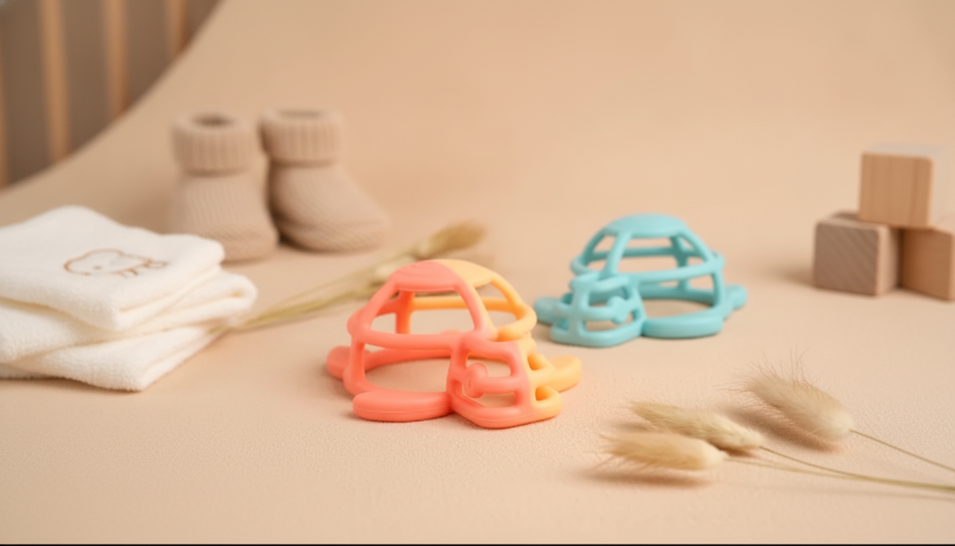 Silicone Turtle Teether: BPA-Free, Easy-Grip Relief