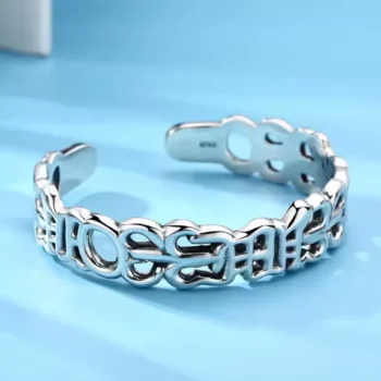 Hollow Letter Sterling Silver Cuff Bracelet Style Guide